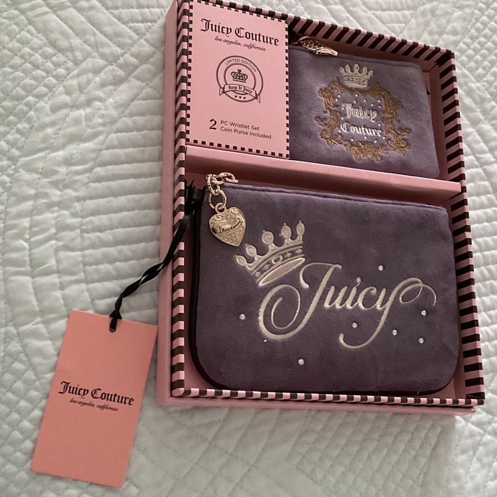 Juicy Couture Royal Purple Wristlet Set